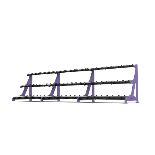 3 Tier Round Dumbbell Rack 2.5 - 50kg - BLK BOX