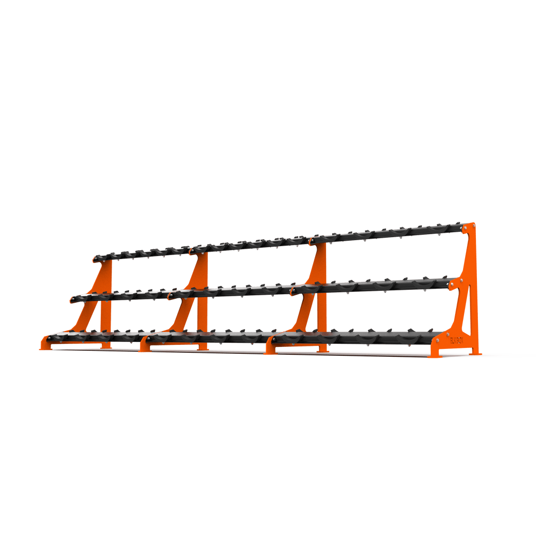 3 Tier Round Dumbbell Rack 2.5 - 50kg - BLK BOX