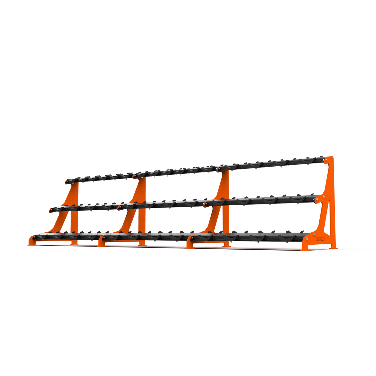 3 Tier Round Dumbbell Rack 2.5 - 50kg - BLK BOX