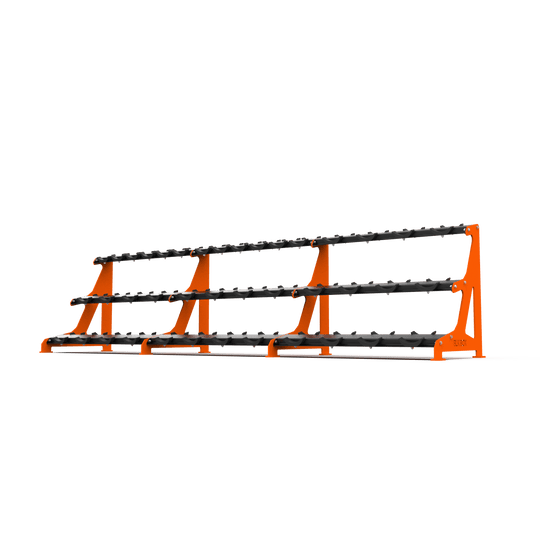 3 Tier Round Dumbbell Rack 2.5 - 50kg - BLK BOX