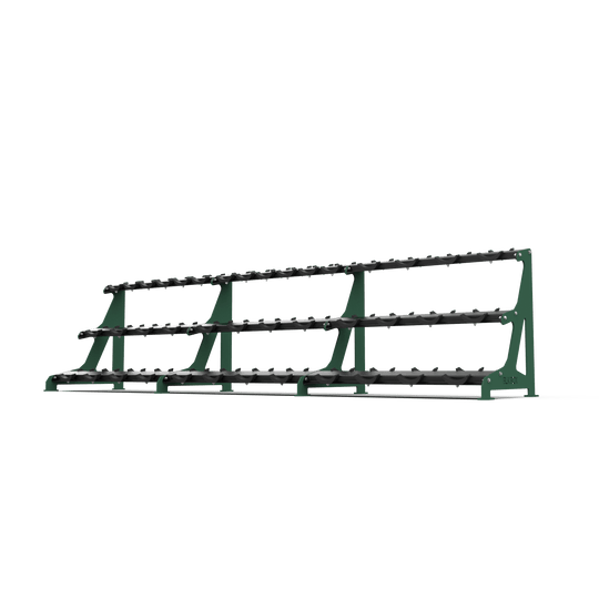 3 Tier Round Dumbbell Rack 2.5 - 50kg - BLK BOX