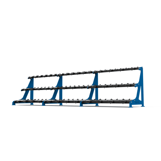 3 Tier Round Dumbbell Rack 2.5 - 50kg - BLK BOX