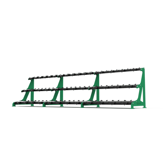 3 Tier Round Dumbbell Rack 2.5 - 50kg - BLK BOX