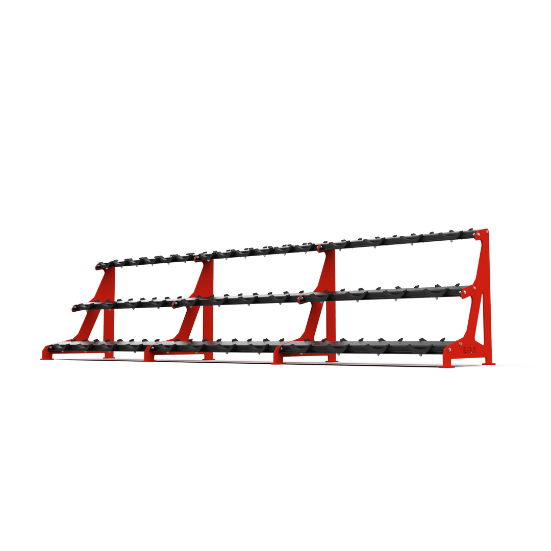 3 Tier Round Dumbbell Rack 2.5 - 50kg - BLK BOX