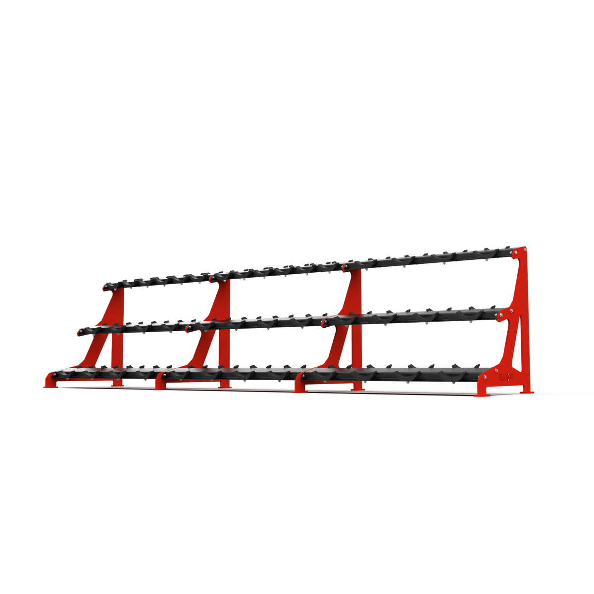 3 Tier Round Dumbbell Rack 2.5 - 50kg - BLK BOX