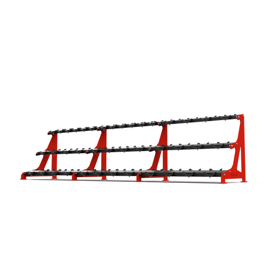 3 Tier Round Dumbbell Rack 2.5 - 50kg - BLK BOX