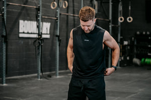 Black Sleeveless Workout Tee