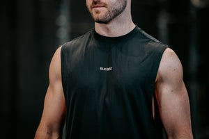 Black Sleeveless Workout Tee