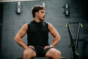 Black Sleeveless Workout Tee