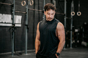 Black Sleeveless Workout Tee