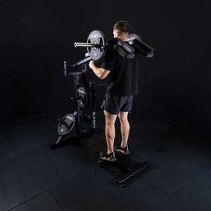 Plate Loaded Standing Calf Raise / Leverage Squat