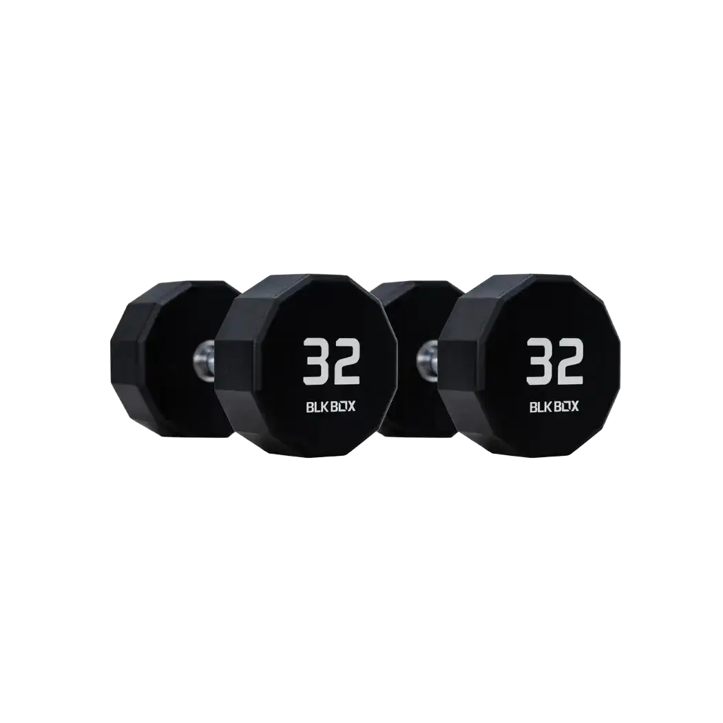 BLK BOX 12 Sided Urethane Dumbbell Set - (1-10kg) (10 pairs)