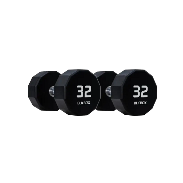 BLK BOX 12 Sided Urethane Dumbbell Set - (1-10kg) (10 pairs)