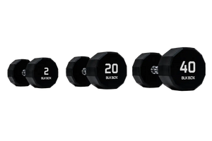 BLK BOX 12 Sided Urethane Dumbbell Set - (2-40kg) (20 pairs)