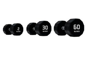 BLK BOX 12 Sided Urethane Dumbbell Set - (2-60kg) (30 pairs)