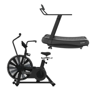 BLK BOX Air Bike and Curved Treadmill Cardio Bundle