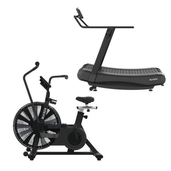 BLK BOX Air Bike and Curved Treadmill Cardio Bundle