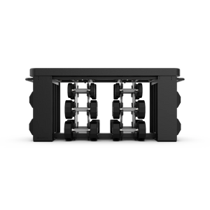BLK BOX Fit Bench side with dumbbell storage