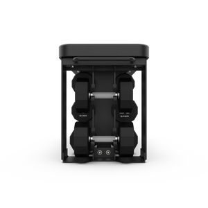 BLK BOX Fit Bench front with dumbbell storage
