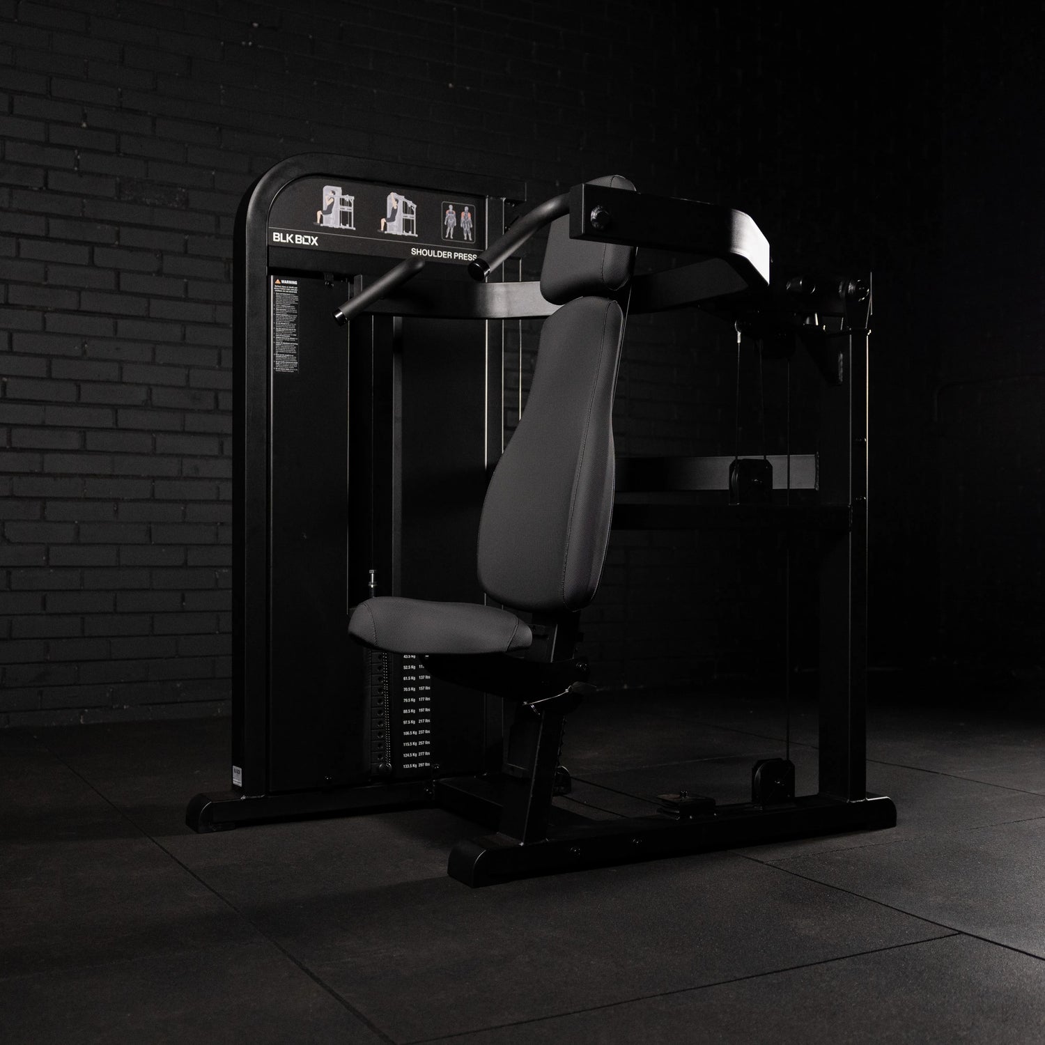 BLK BOX Pin Loaded Shoulder Press Front Lower