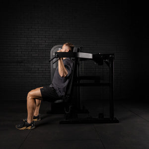 BLK BOX Pin Loaded Shoulder Press Side in Use