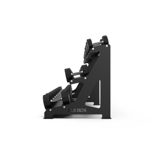 BLK BOX Premium 3 Tier Dumbbell Rack side view