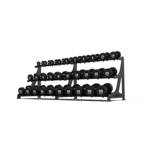BLK BOX Premium 3 Tier Dumbbell Rack low angle
