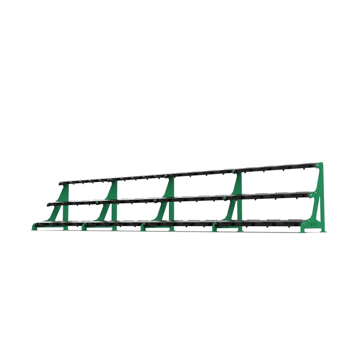 BLK BOX Premium 3 Tier Dumbbell Rack 50kg signal green