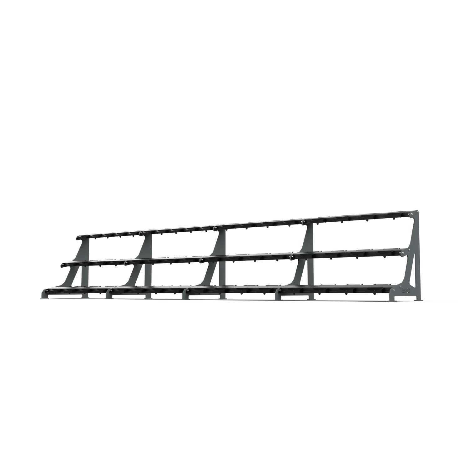 BLK BOX Premium 3 Tier Dumbbell Rack graphite grey
