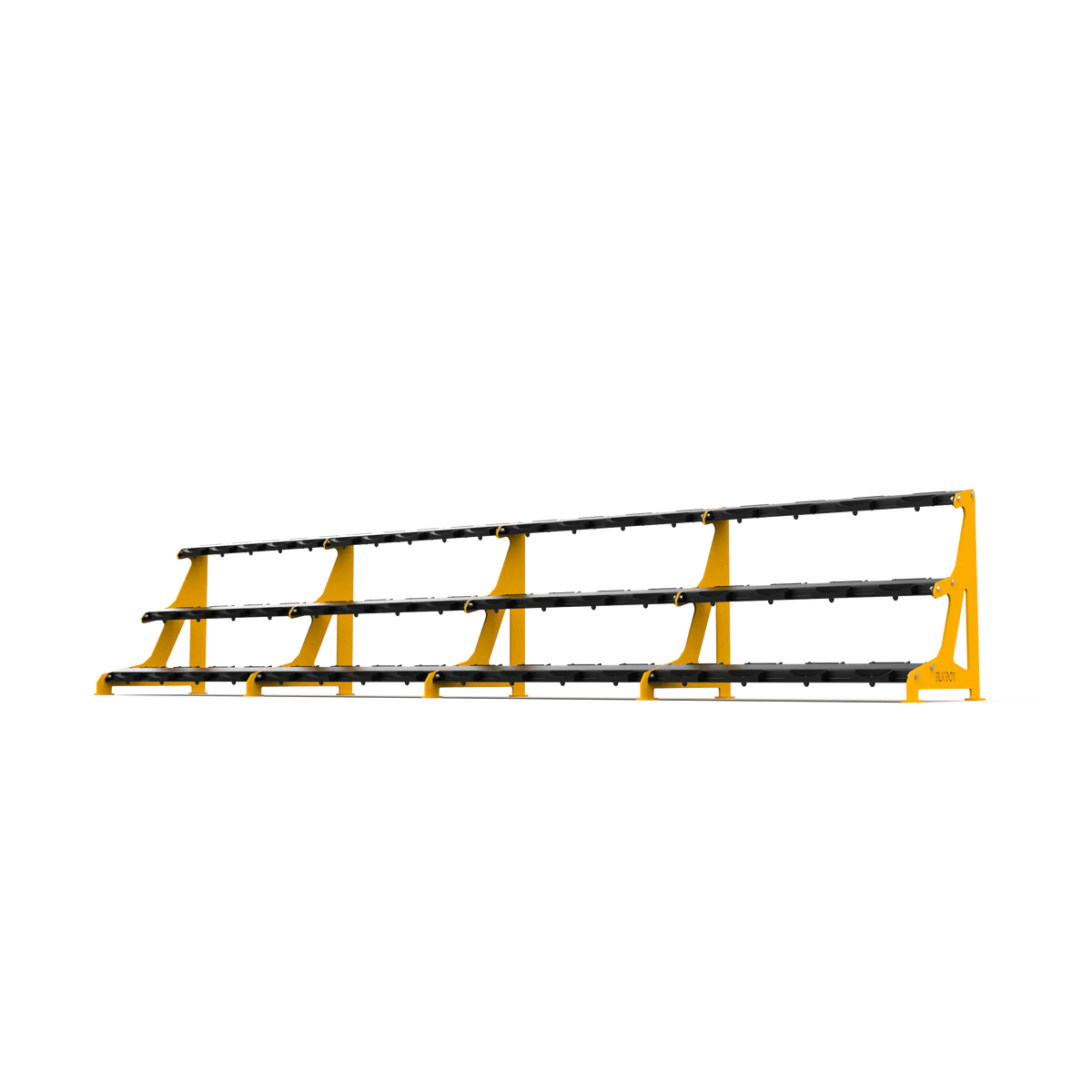 BLK BOX Premium 3 Tier Dumbbell Rack 50kg Golden Yellow