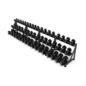 BLK BOX Premium 3 Tier Dumbbell Rack 50kg high angle