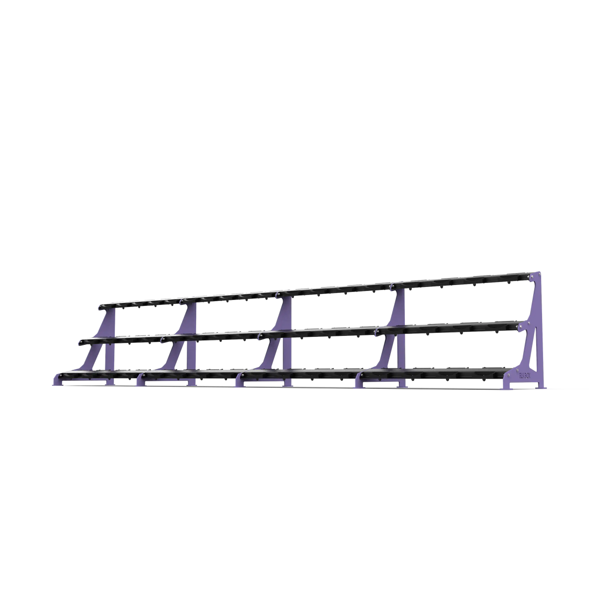 BLK BOX Premium 3 Tier Dumbbell Rack 50kg Purple Lilac