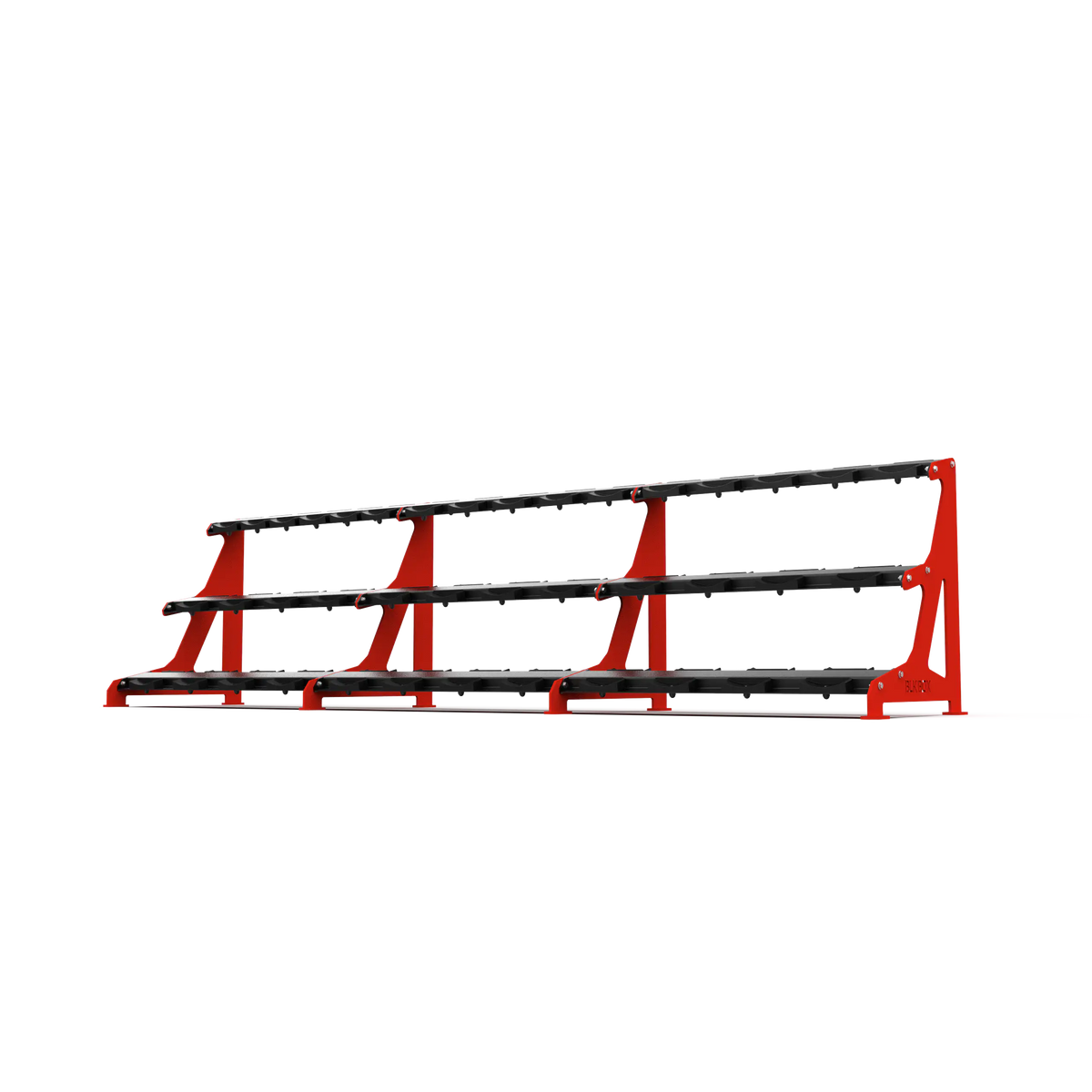 BLK BOX Premium 3 Tier Dumbbell Rack 40kg Traffic Red