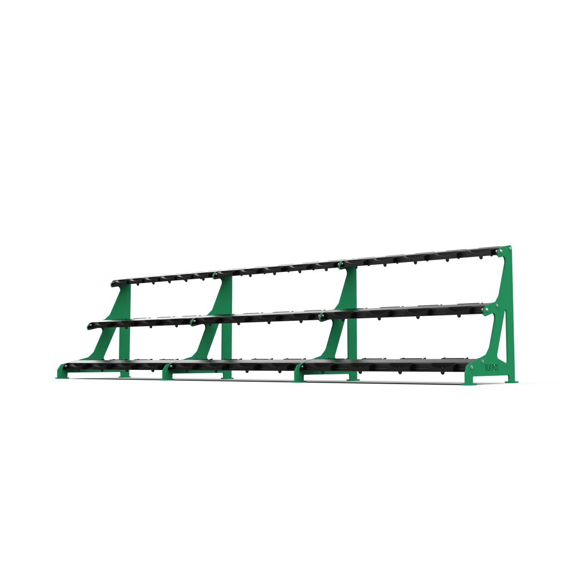 BLK BOX Premium 3 Tier Dumbbell Rack 40kg Signal Green