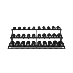 BLK BOX Premium 3 Tier Dumbbell Rack front view 30kg