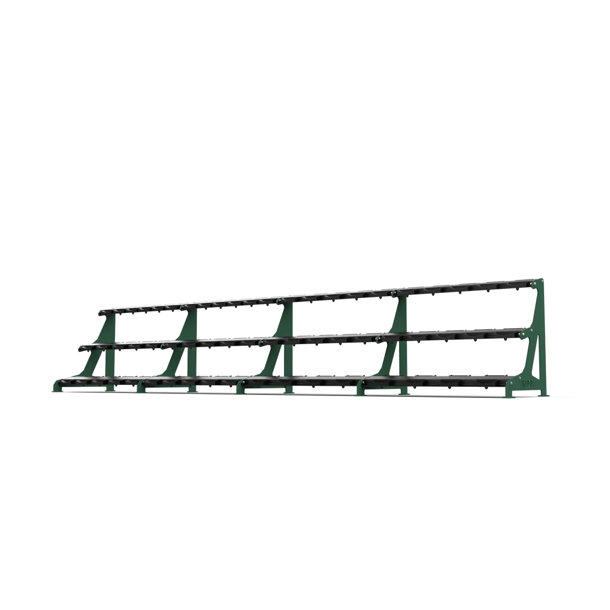 BLK BOX Premium 3 Tier Dumbbell Rack 60kg Forest Green
