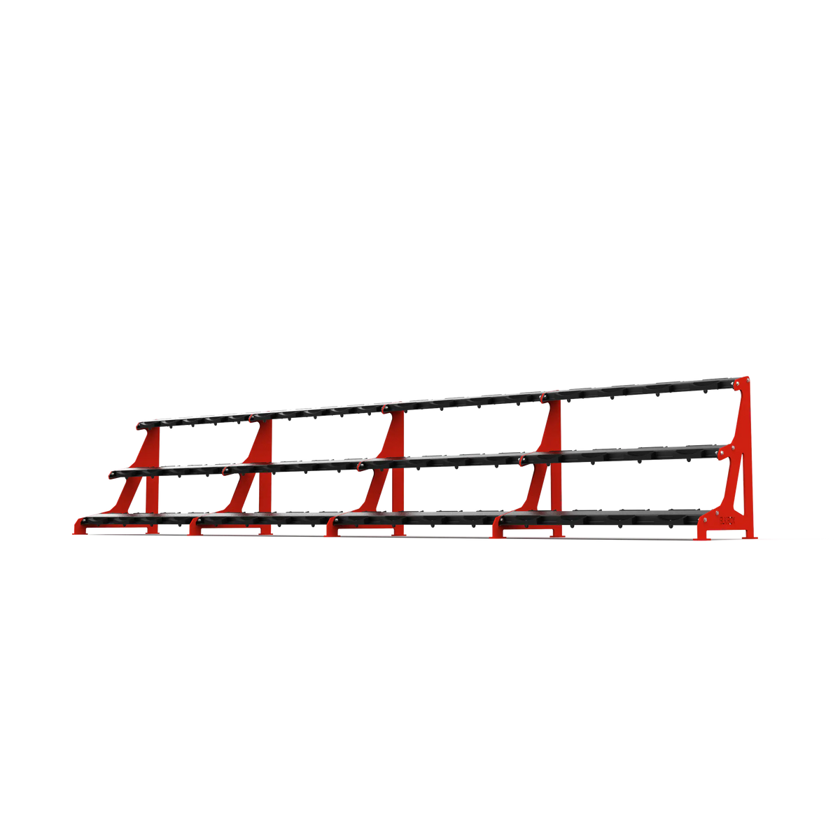 BLK BOX Premium 3 Tier Dumbbell Rack 50kg Traffc Red