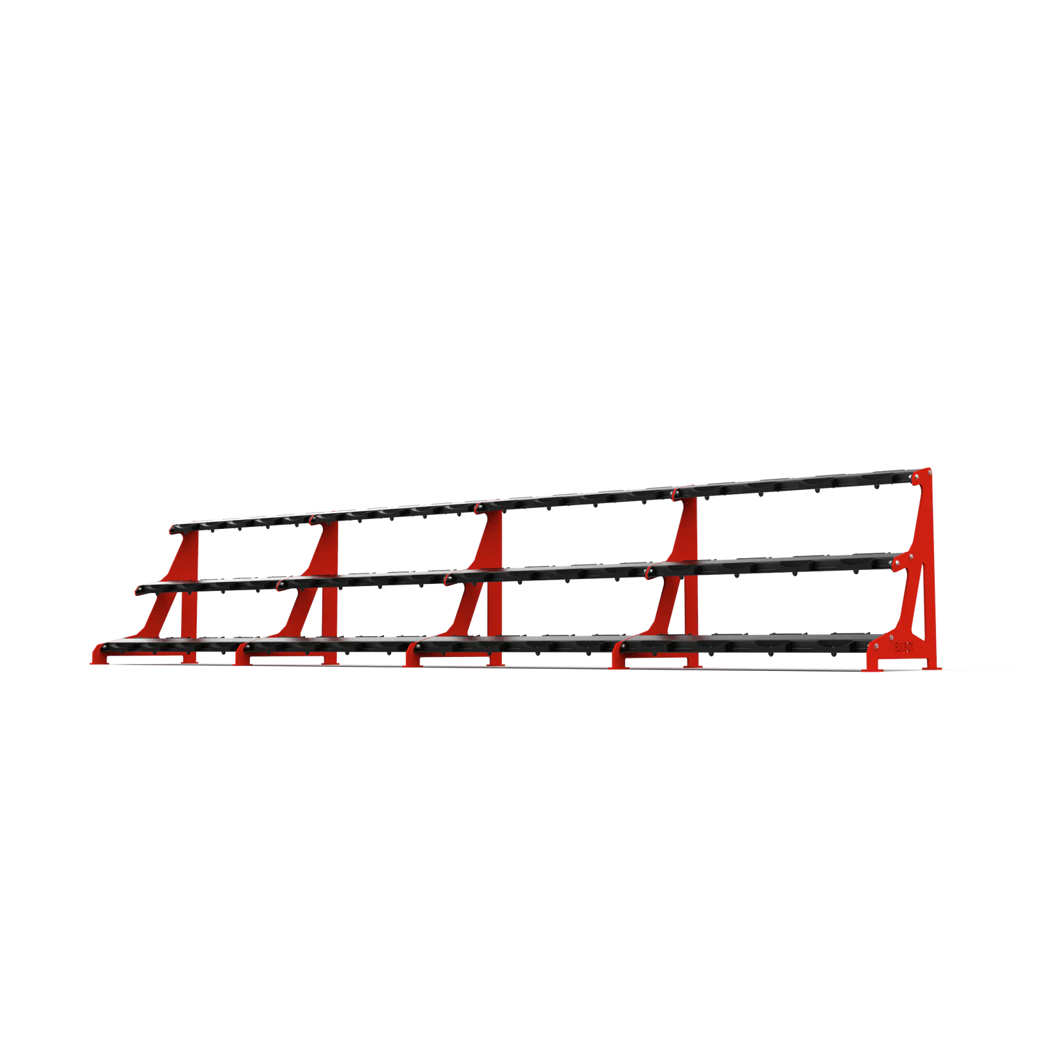 BLK BOX Premium 3 Tier Dumbbell Rack 50kg Traffc Red