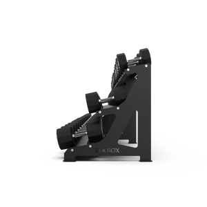 BLK BOX Premium 3 Tier Dumbbell Rack 60kg side angle