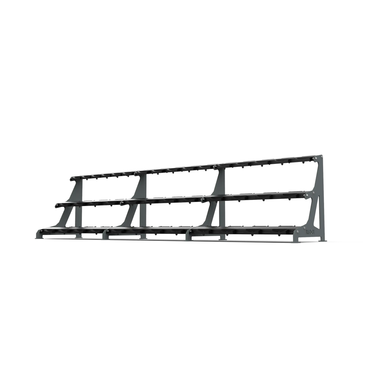 BLK BOX Premium 3 Tier Dumbbell Rack 40kg Graphite Grey