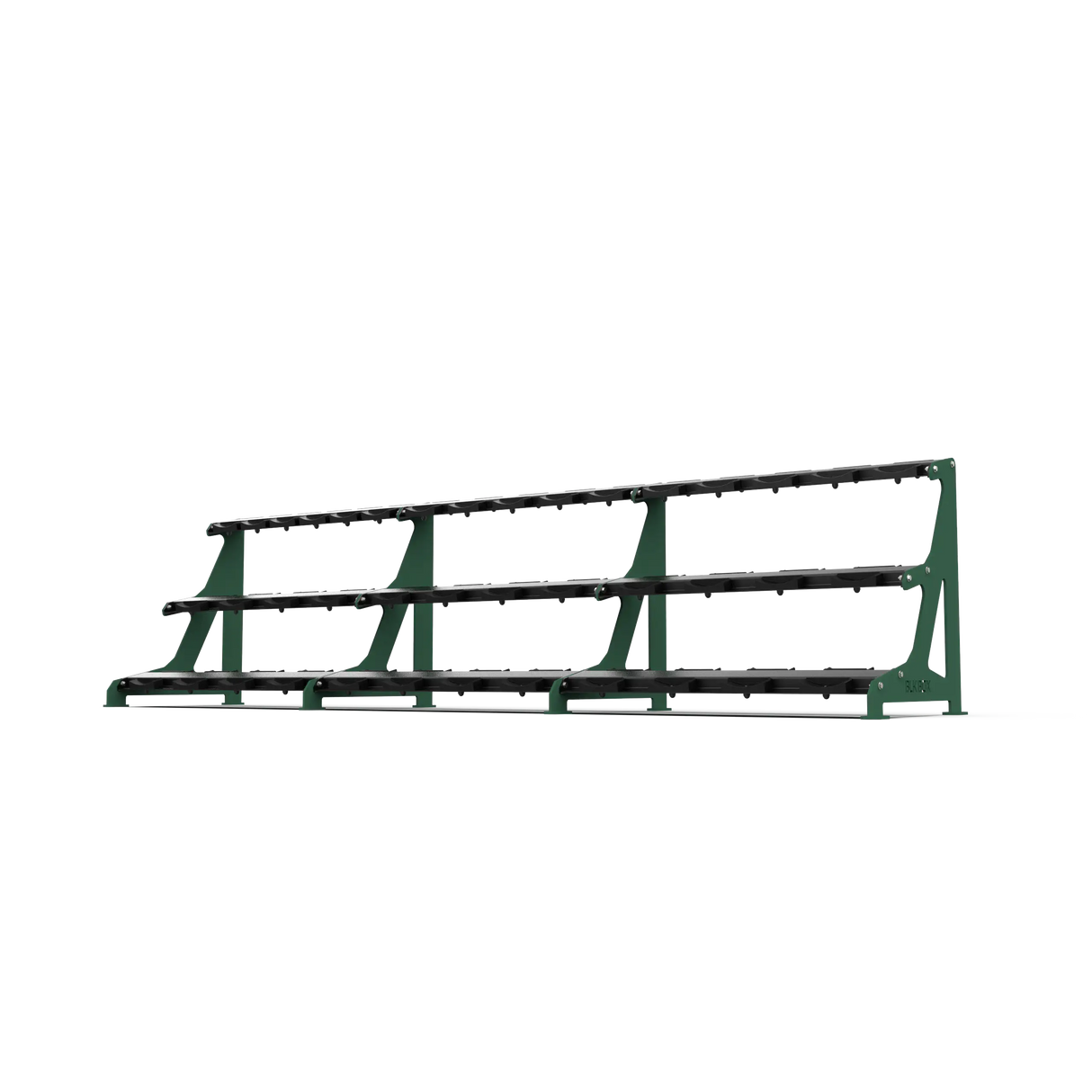 BLK BOX Premium 3 Tier Dumbbell Rack 40kg Forest Green