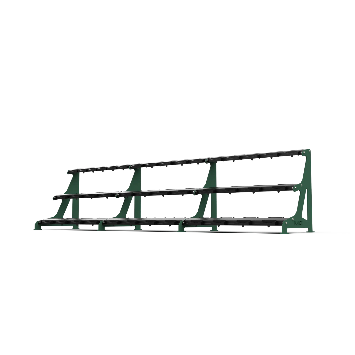 BLK BOX Premium 3 Tier Dumbbell Rack 40kg Forest Green