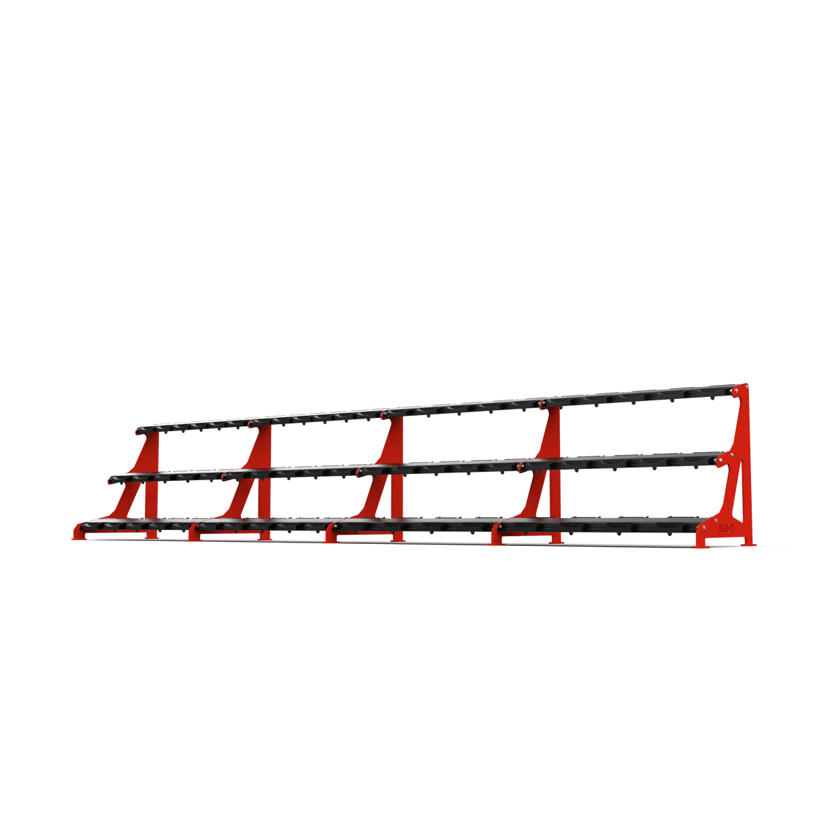 BLK BOX Premium 3 Tier Dumbbell Rack 60kg Traffic Red