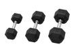 BLK BOX Rubber Hex Dumbbell Set: 2.5kg - 30kg