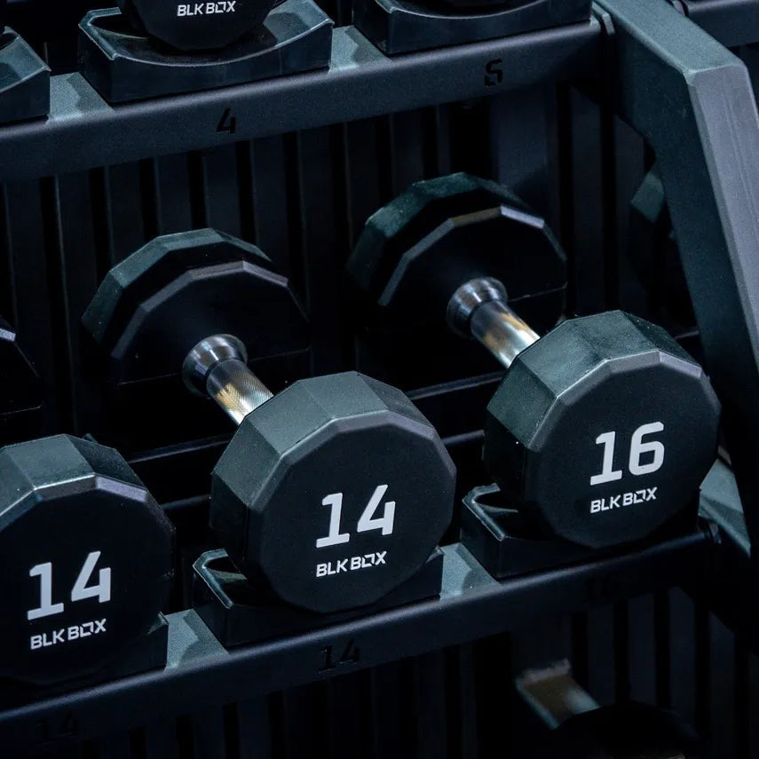 BLK BOX 12 Sided Urethane Dumbbell – BLK BOX