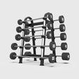 Fixed Barbell & Storage Rack Bundle-Barbell Storage-BLK BOX