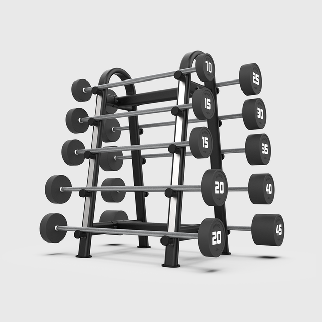 Fixed Barbell & Storage Rack Bundle-Barbell Storage-BLK BOX