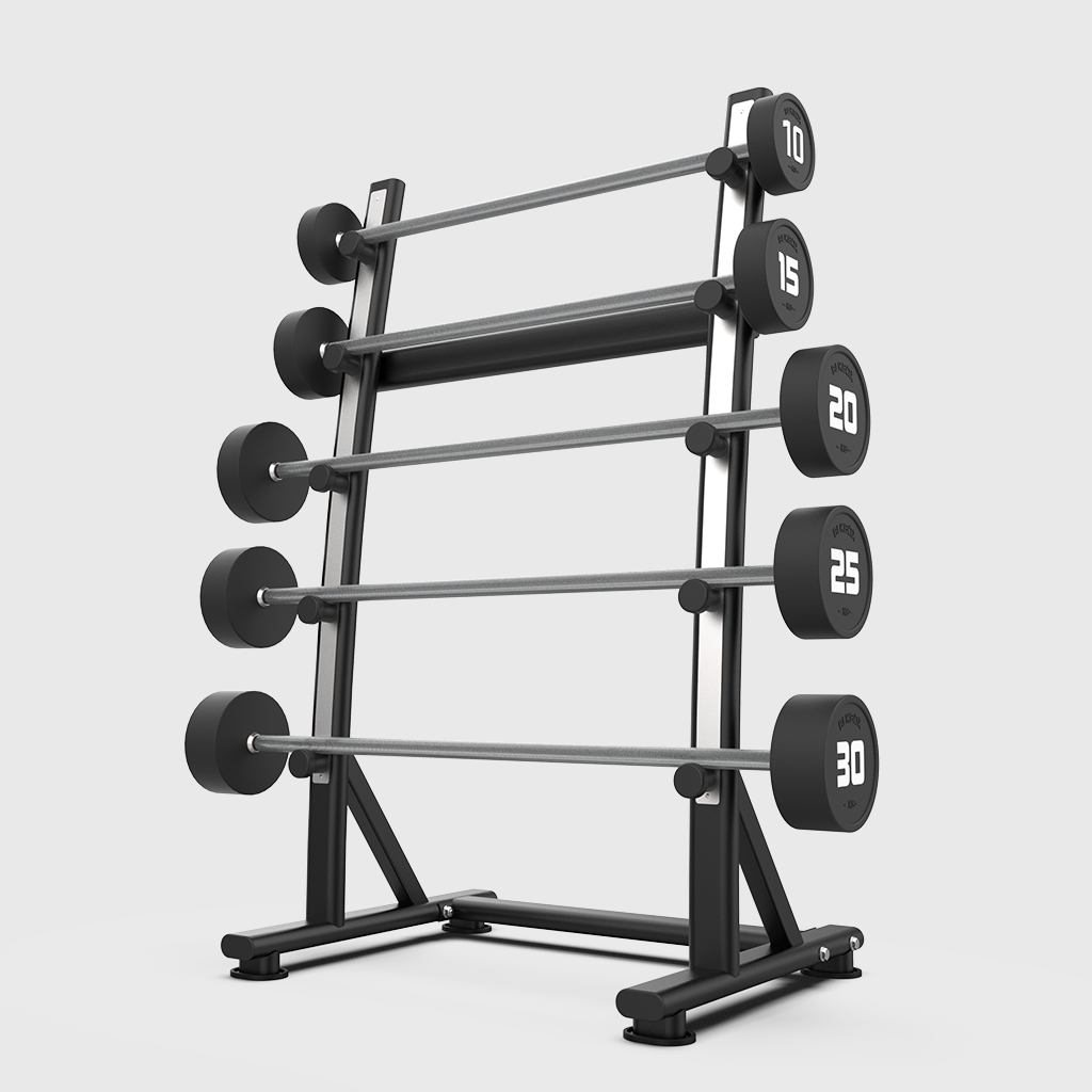 Fixed Barbell & Storage Rack Bundle-Barbell Storage-BLK BOX
