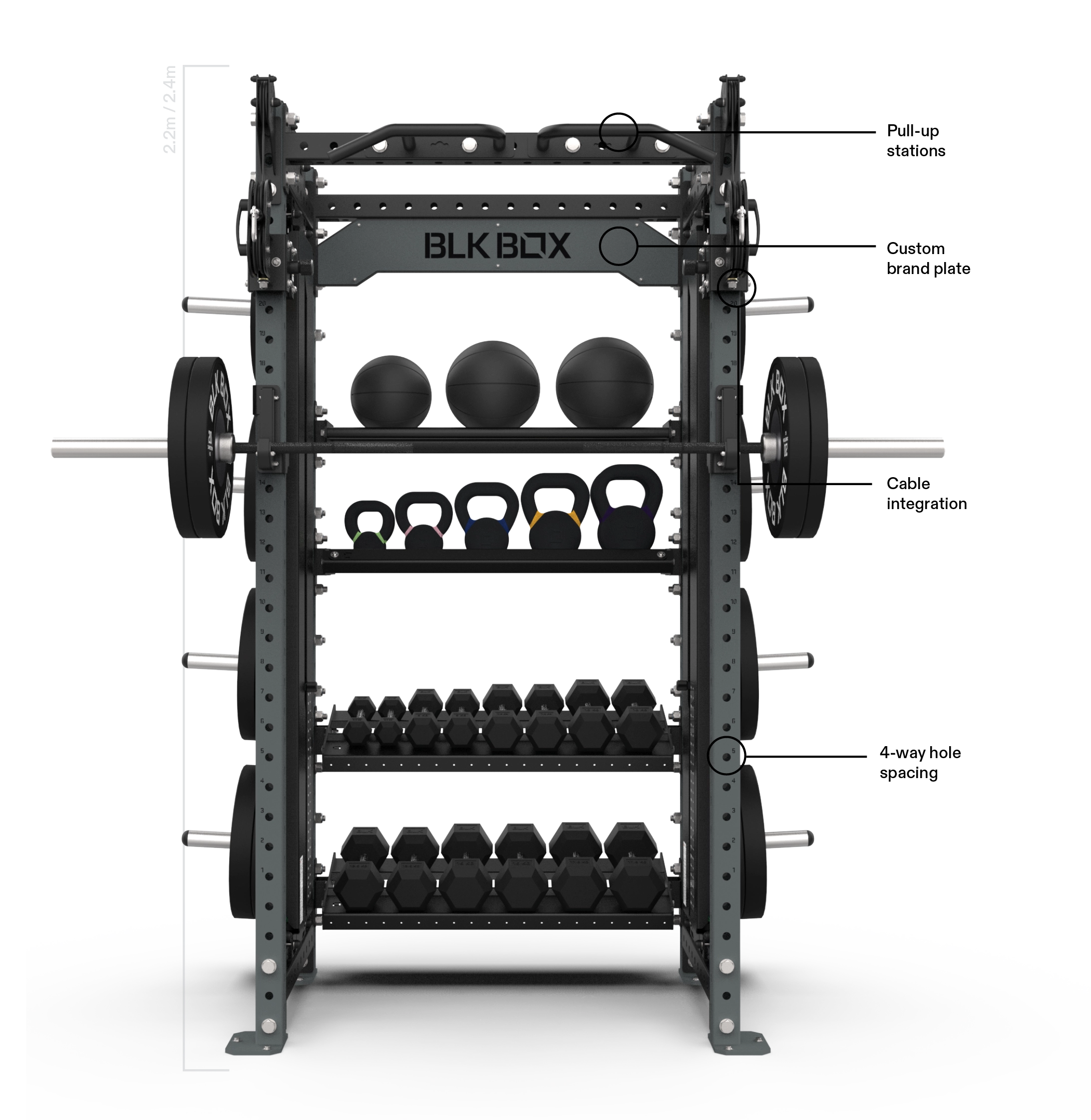 BLK BOX 3 Series Nexus Compact Rack with Storage | BLK BOX
