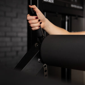 BLK BOX Pin Loaded Seated Leg Curl pad adjustment 